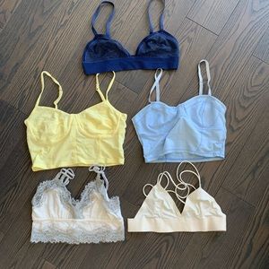 Bundle of bralettes/cropped bustier-style tops
